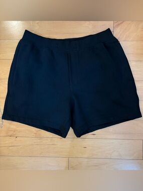 Lululemon Men’s Black Soft Jersey Sz M Shorts 5” Unlined Athletic Zip Pocket